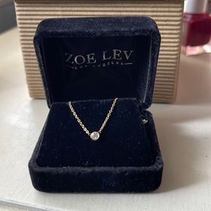 Zoe Lev Mini Bezel Diamond Necklace